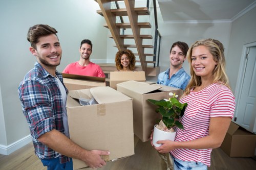 Professional man and van transport in central London