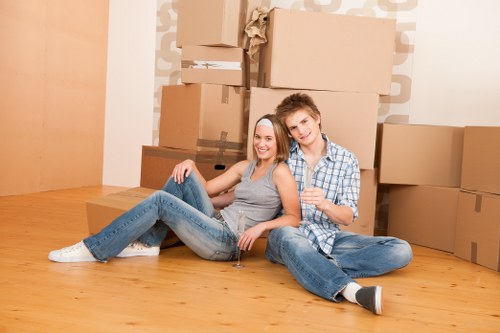 Packing boxes and protective materials for a Mayfair home move