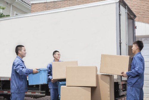 Removal team preparing a Mayfair townhouse move