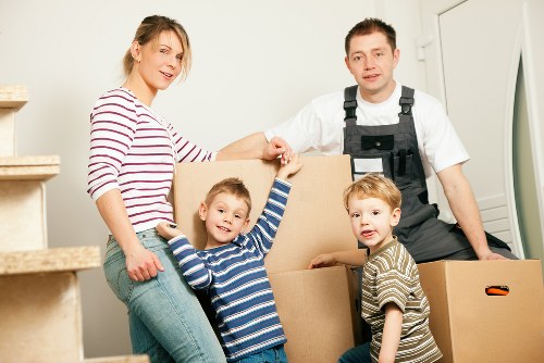 Removal team planning a move in a Mayfair street
