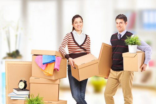 Packing and labelling office equipment for a central London relocation