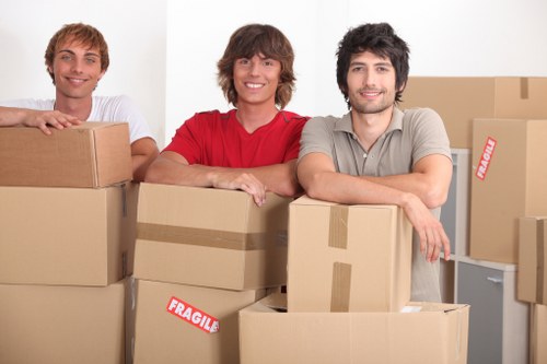 Furniture and boxes loaded for a Mayfair property relocation