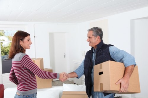 Careful loading of boxes and furniture for a Mayfair removal