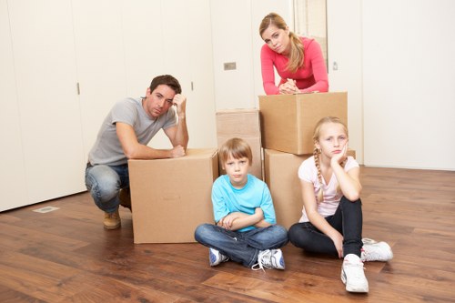Loading boxes and household items for a central London move