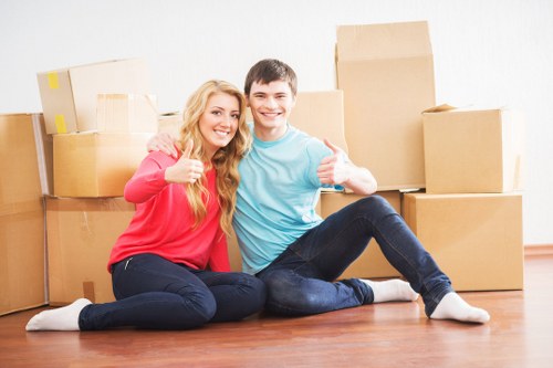 Careful handling of student belongings in a Mayfair apartment move